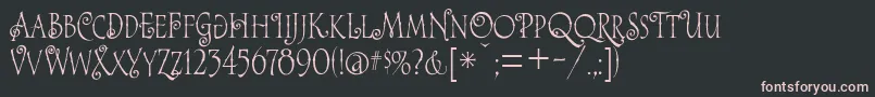 Alice Font – Pink Fonts on Black Background