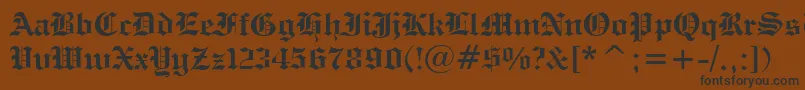EngraversOldEnglishBoldBt Font – Black Fonts on Brown Background