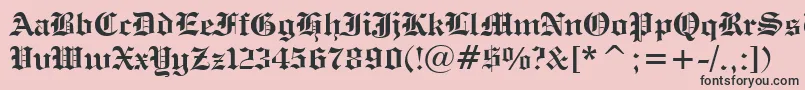 EngraversOldEnglishBoldBt Font – Black Fonts on Pink Background