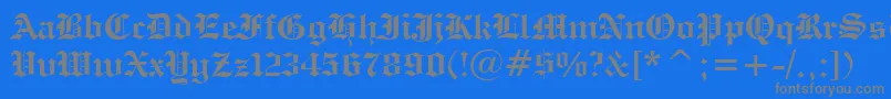 EngraversOldEnglishBoldBt Font – Gray Fonts on Blue Background