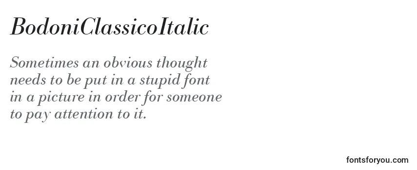 BodoniClassicoItalic Font