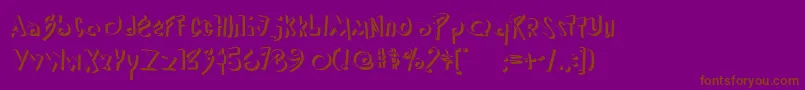 DipedThick Font – Brown Fonts on Purple Background
