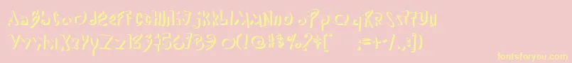 DipedThick Font – Yellow Fonts on Pink Background