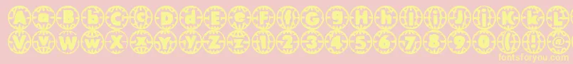 Vintv Font – Yellow Fonts on Pink Background