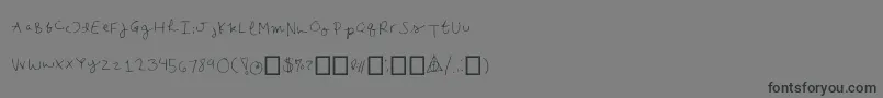 Emilees-Schriftart – Schwarze Schriften auf grauem Hintergrund