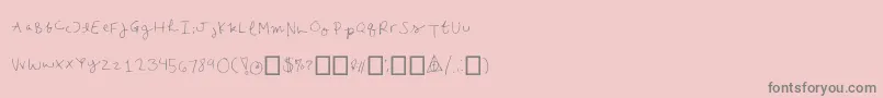 Шрифт Emilees – серые шрифты на розовом фоне