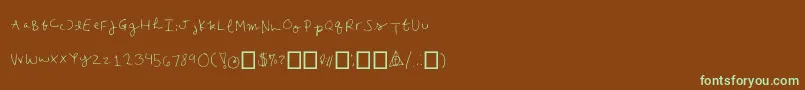 Шрифт Emilees – зелёные шрифты на коричневом фоне