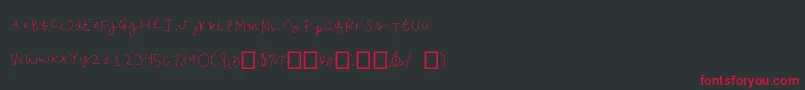Emilees Font – Red Fonts on Black Background