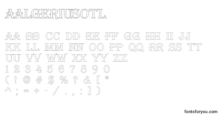 AAlgeriusotl-fontti – aakkoset, numerot, erikoismerkit