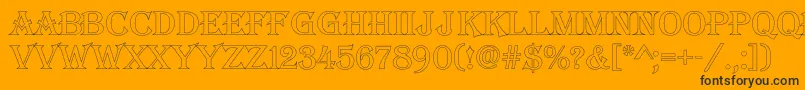 フォントAAlgeriusotl – 黒い文字のオレンジの背景