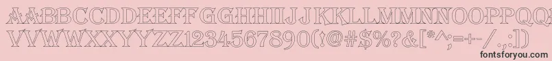 AAlgeriusotl-Schriftart – Schwarze Schriften auf rosa Hintergrund