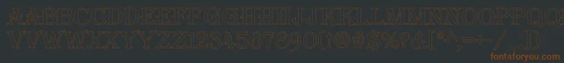 Шрифт AAlgeriusotl – коричневые шрифты на чёрном фоне
