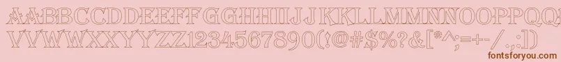 AAlgeriusotl Font – Brown Fonts on Pink Background