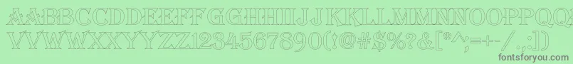 AAlgeriusotl Font – Gray Fonts on Green Background