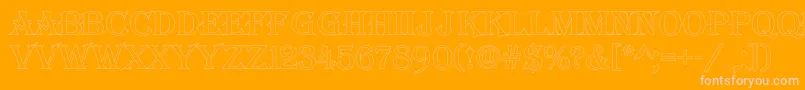 AAlgeriusotl Font – Pink Fonts on Orange Background