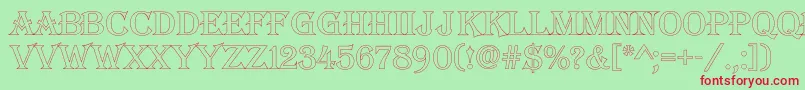 AAlgeriusotl Font – Red Fonts on Green Background