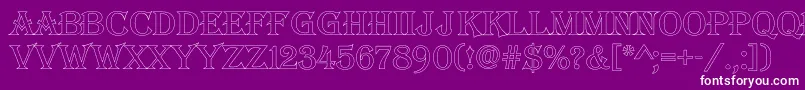 AAlgeriusotl-Schriftart – Weiße Schriften auf violettem Hintergrund