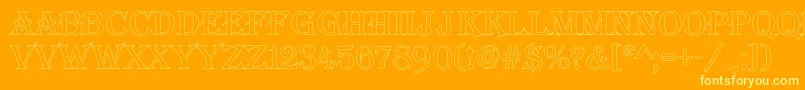 AAlgeriusotl Font – Yellow Fonts on Orange Background