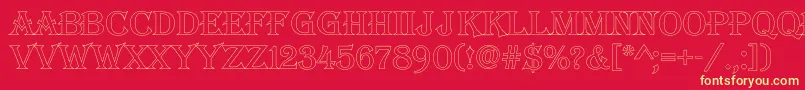 AAlgeriusotl Font – Yellow Fonts on Red Background