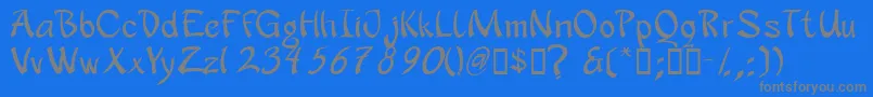 Apanrg-fontti – harmaat kirjasimet sinisellä taustalla