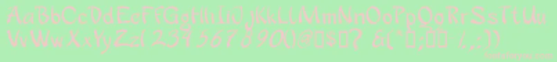 Apanrg Font – Pink Fonts on Green Background