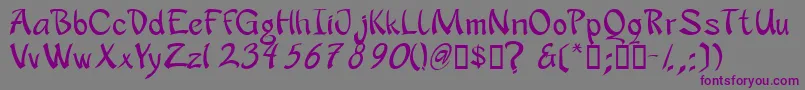 Шрифт Apanrg – фиолетовые шрифты на сером фоне