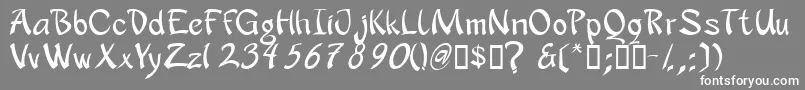 Apanrg-fontti – valkoiset fontit harmaalla taustalla