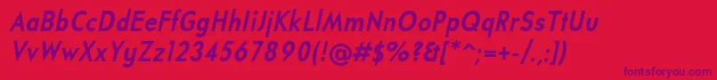 UniversalisadfstdBoldcondit Font – Purple Fonts on Red Background