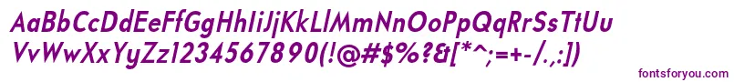 UniversalisadfstdBoldcondit Font – Purple Fonts on White Background
