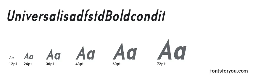 UniversalisadfstdBoldcondit Font Sizes