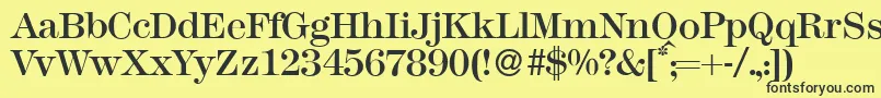 M791ModernRegular Font – Black Fonts on Yellow Background