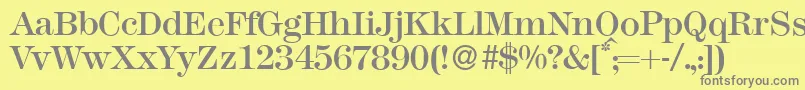 M791ModernRegular Font – Gray Fonts on Yellow Background