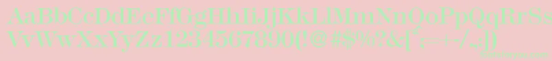 M791ModernRegular Font – Green Fonts on Pink Background