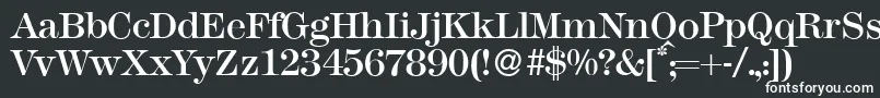 フォントM791ModernRegular – 黒い背景に白い文字