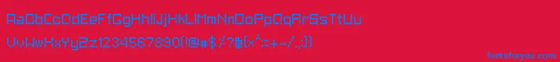 AsaiAnalogue Font – Blue Fonts on Red Background