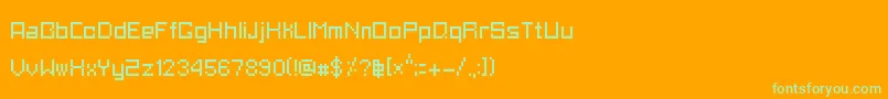 Шрифт AsaiAnalogue – зелёные шрифты на оранжевом фоне