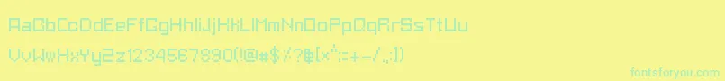 fuente AsaiAnalogue – Fuentes Verdes Sobre Fondo Amarillo