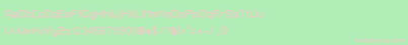 AsaiAnalogue Font – Pink Fonts on Green Background