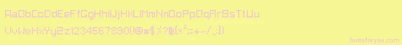 AsaiAnalogue Font – Pink Fonts on Yellow Background