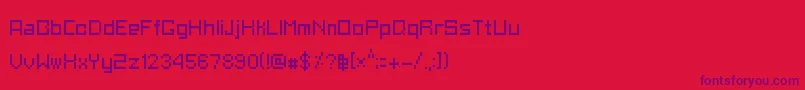 AsaiAnalogue Font – Purple Fonts on Red Background