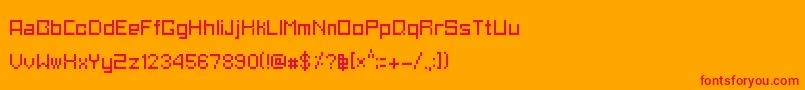 AsaiAnalogue Font – Red Fonts on Orange Background