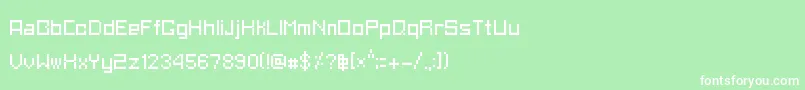 AsaiAnalogue Font – White Fonts on Green Background