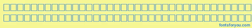 Fqaqee3-Schriftart – Blaue Schriften auf gelbem Hintergrund