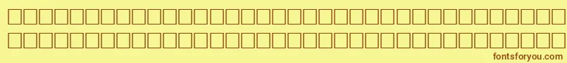 Fqaqee3-fontti – ruskeat fontit keltaisella taustalla