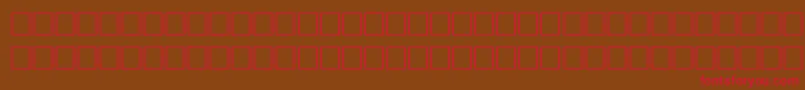 Fqaqee3-Schriftart – Rote Schriften auf braunem Hintergrund
