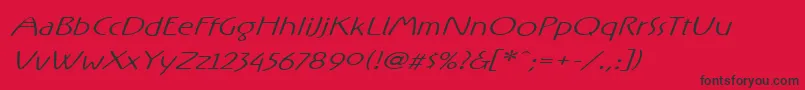 Rxoo Font – Black Fonts on Red Background