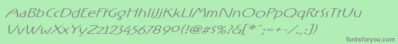 Rxoo Font – Gray Fonts on Green Background