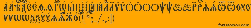 Orthodox.TtIeucs8Caps Font – Black Fonts on Orange Background