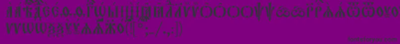 Orthodox.TtIeucs8Caps Font – Black Fonts on Purple Background