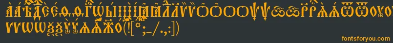 Orthodox.TtIeucs8Caps Font – Orange Fonts on Black Background